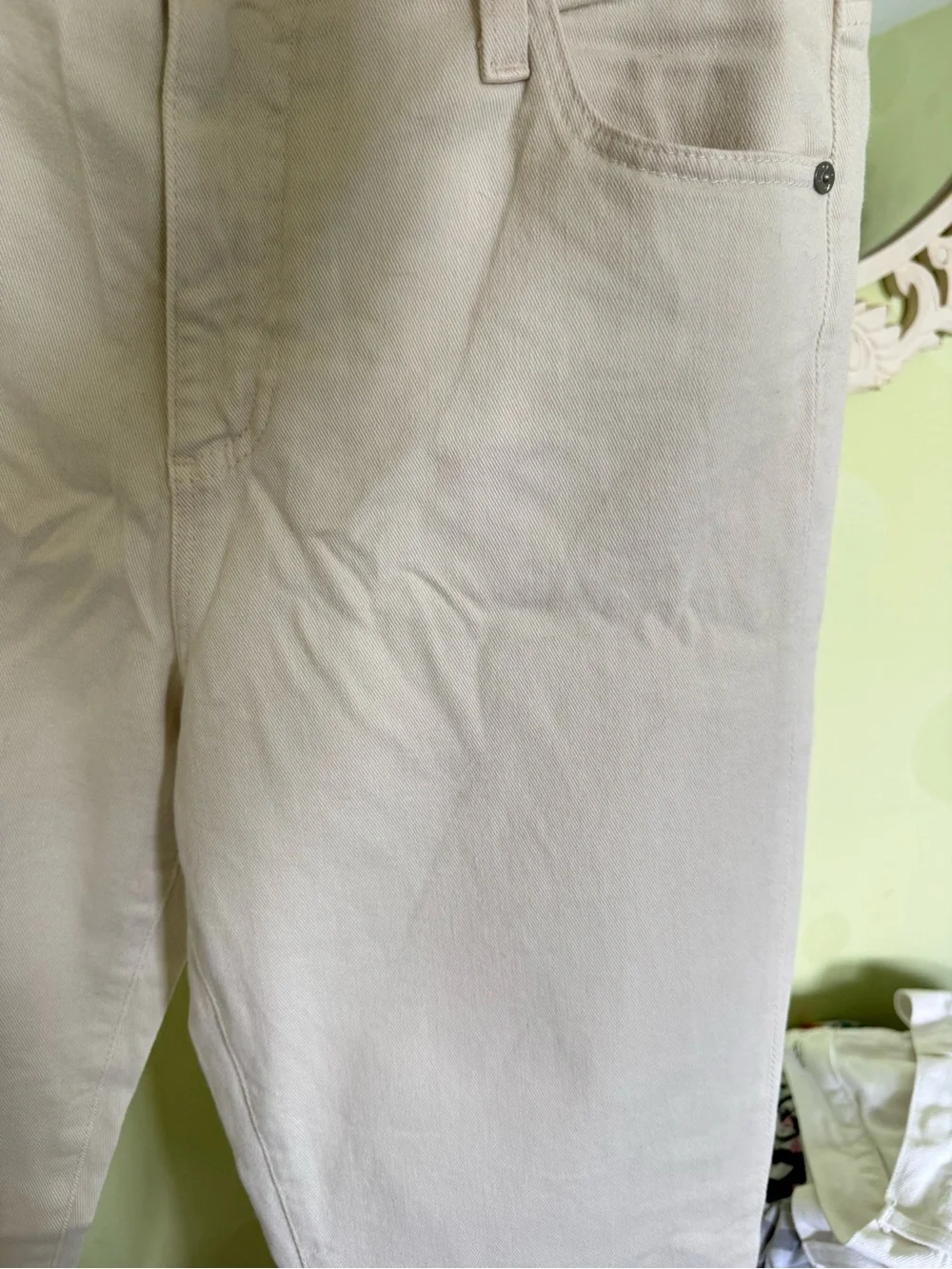 AG Cream Straight Jeans size 32R